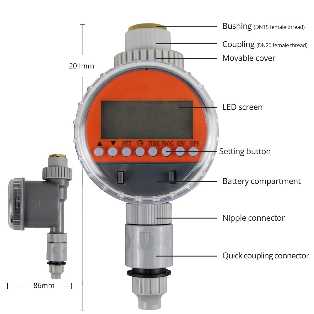 Benexmart Garden Watering Timer Pressure Regulator Irrigation Controller Waterproof with Battery