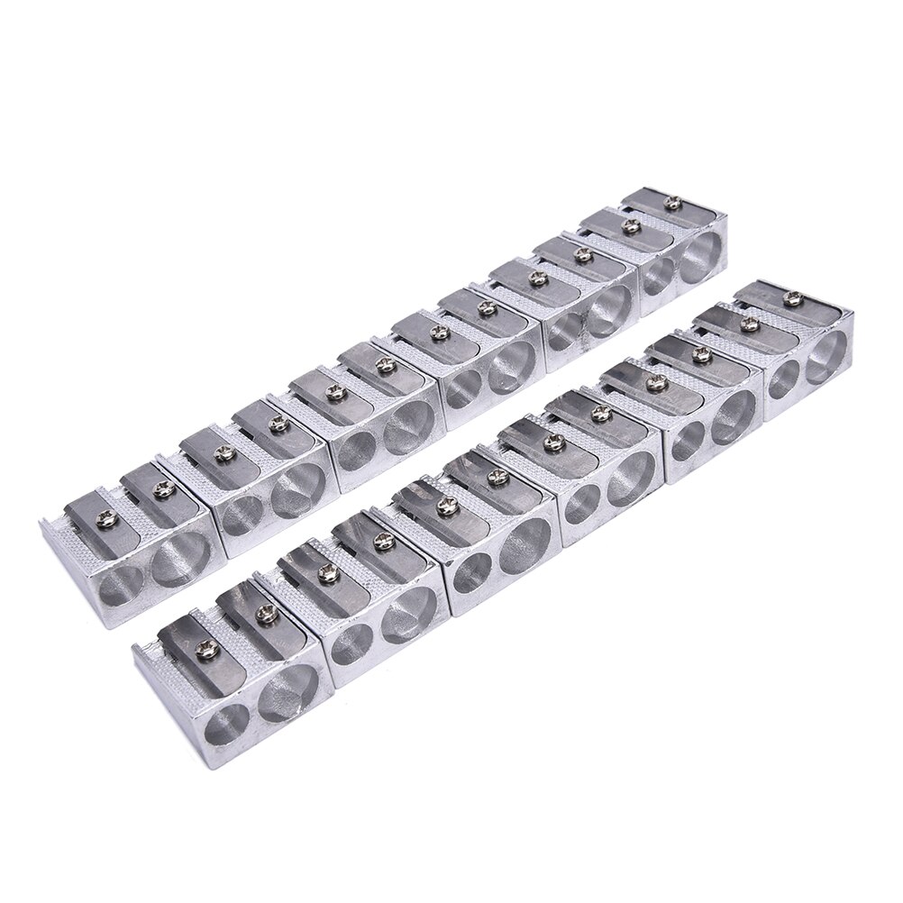 3pcs/set Sliver Metal Hand Pencil Sharpener Metal Drawing Writing Learning Tools School Accessory