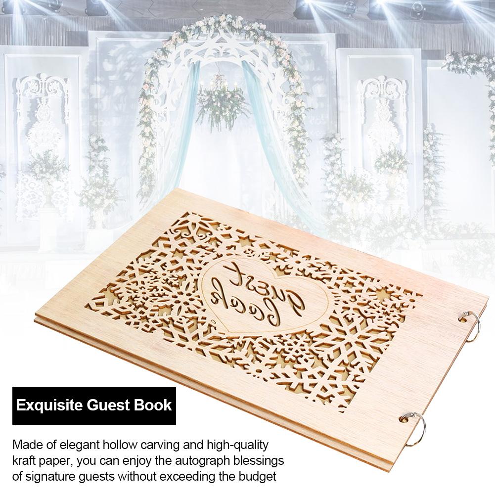 DIY Wedding Guest Book Planner Wedding Wooden Organizer Perfect Crafts For Wedding Party Supplies Signature Book Sign
