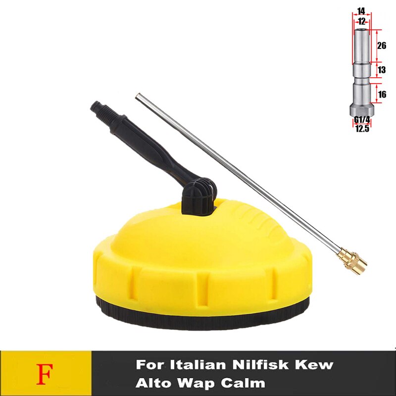 Spazzola per pavimenti con pulizia a spruzzo rotante per idropulitrice ROUE per Karcher/Nilfisk/Elitech/Lavor.: F