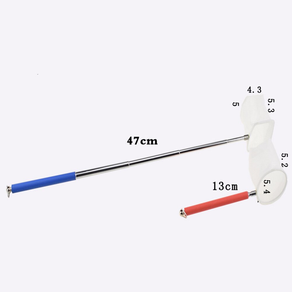 Aquarium Tank Fish Shrimp Skimming Net Mesh Extendable Stainless Steel Handle Cleaning Tools Kit Supplies