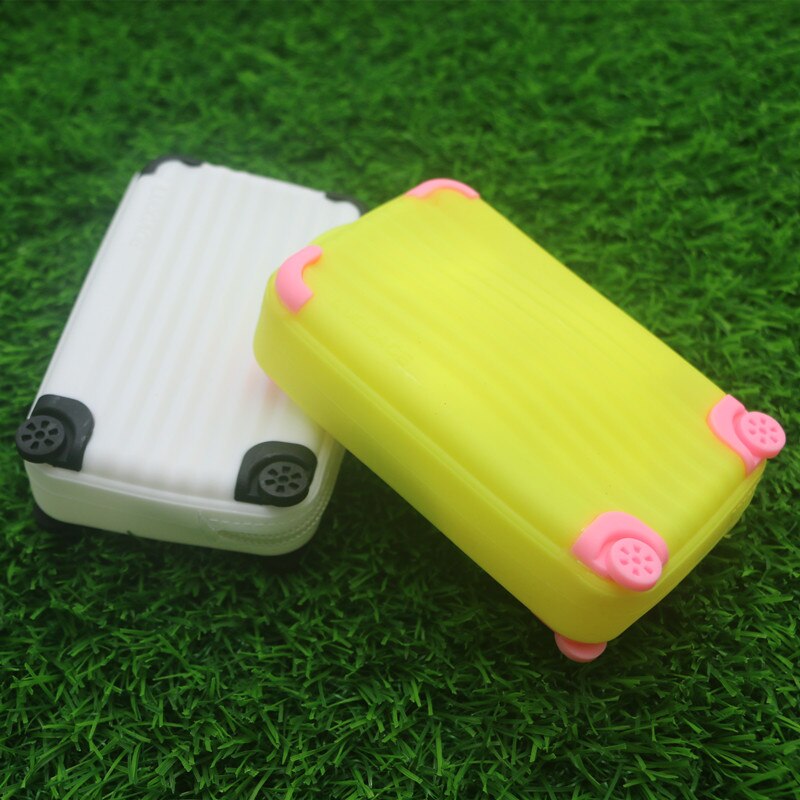 Silicone Coin Purse Suitcase Card Bag Waterproof Small Soft Zipper Storage Bag Girls Cute Funny Coin Purse Wallet Candy Color
