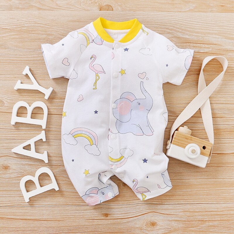 Leuke Cartoom Baby Rompertjes Zomer Stijl Baby Boy Meisje Kleding Pasgeboren Baby Korte Mouw Kleding Vetements Bebe Fille: 73