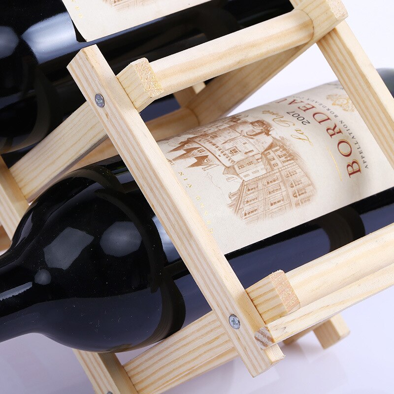 folding wine wooden frame European wooden wine display stand solid wood wine rack WF4201513