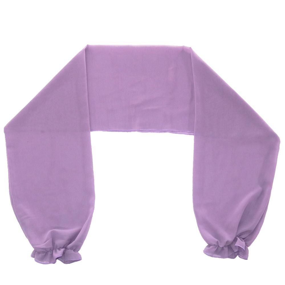 Kvinnor chiffong körning uv skydd arm ärm ryggdrag täcka sjal wrap topp halsduk cape sommar strand sport manschett axel: Lila