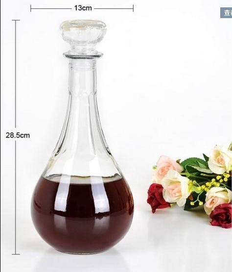 1PC Glass Wine Bottle Wine Decanter Red Wine Container Whiskey Liquor Carafe Water Jug Alcohol Decanter Levo Bar Tool JR 1093