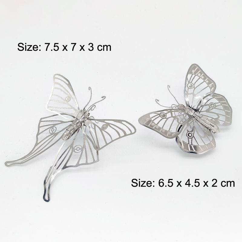 3d metal puzzles diy handmade animal insect ladybug carp butterfly assembly model puzzle toy for adults: Orange
