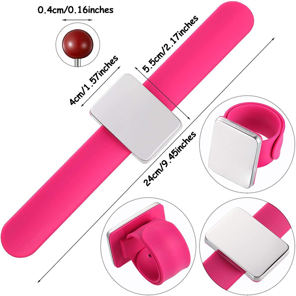 Magnetische Pin Houder Siliconen Polsband Armband Arm Pin Kussen Polsband Pin Kussen Holder Magnetische Naaien Speldenkussen: Ivoor