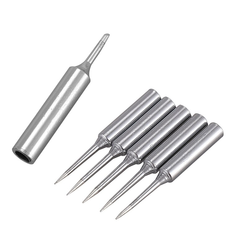 1Pcs 900M-T-1C Bevel Stijl Soldeerbout Soldeer Tip & 5Pcs 900M-T-LI 0.8Mm Punt Diameter Solderen Soldeerbout tips