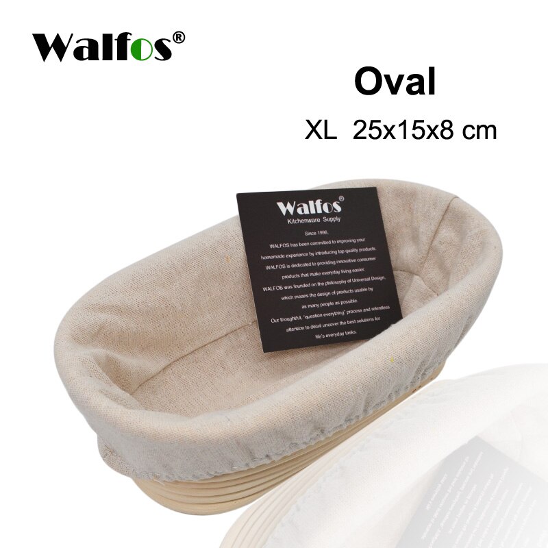 WALFOS panier en osier de Fermentation en rotin naturel, Baguette de campagne, pain français, pâte à pain, paniers Banneton: WALFOS Oval XL