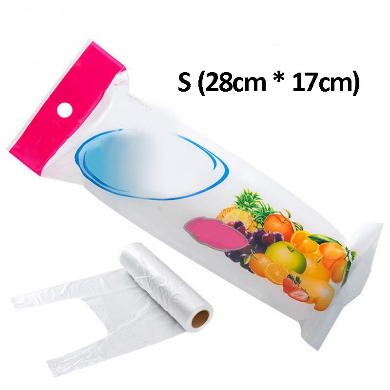 100PCS Transpare Roll Vers houden Plastic Zakken van Vacuüm Voedsel Saver Bag 3 Maten Voedsel Opslag Zakken met handvat Houden Verse ZXH: S