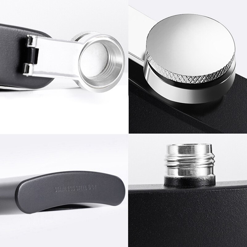 Scale Classic Hip Flask 8 Oz With Funnel Leak Proof, Stainless Steel Flask For Liquor For Men Flask Great