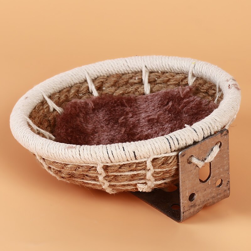 main tricot nid d'oiseau élevage tricot coton corde maison tissage canari Finch Budgie décor oiseau support perroquet fournitures