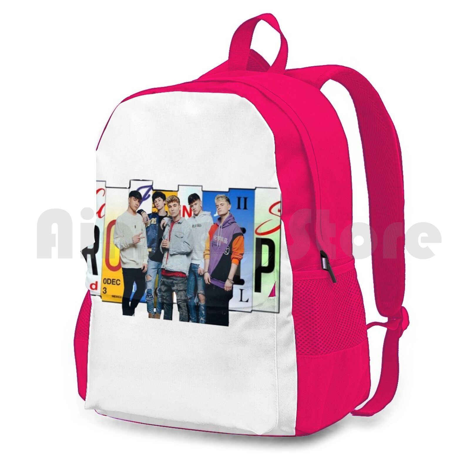 Roadtriptv Kissen draussen Wandern Rucksack Reiten Klettern Sport Tasche Roadtriptv Roadtrip Rttv Andyfowler Ryebeaumont: Backpack-rosa