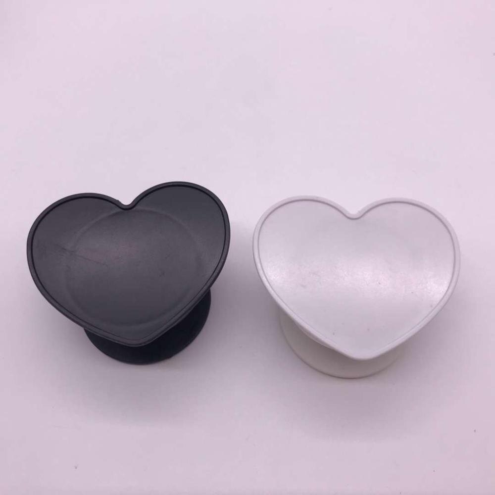 100pcs/lot Universal Heart Cell Phone Holder Real 3M glue Grip UV phone Stand 360 Degree Finger Holder Flexible adjustable: Grooven color Half