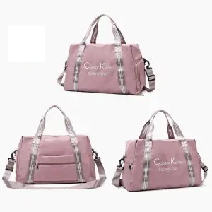 Men Women Gym Bag Sports Gym Backpack Multifunction Handbag ProtableTravel Fitness Bag Outdoor Training Yoga Duffle Bags: Pink