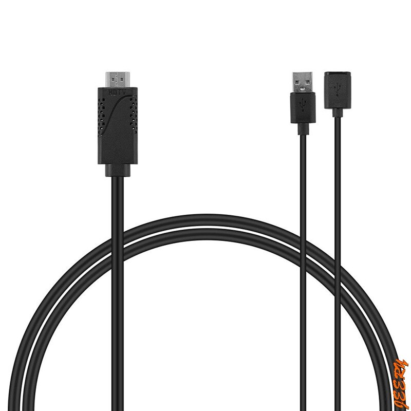 2 in 1 USB Female to HDMI Male HDTV Adapter Cable HDTV Adapter Converter Support 1080P for HDTV Projector Displays