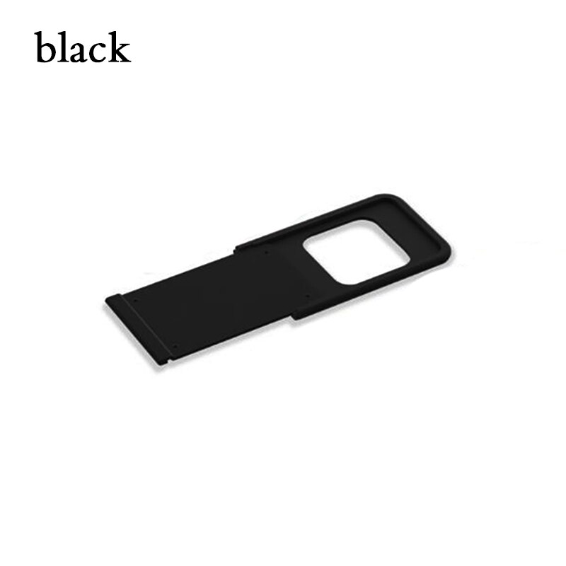 Funda de Metal para Webcam, funda para lente de teléfono, Protección de Privacidad, obturador para Smartphone, portátil, Protector de cámara, Protector de lente, pegatinas: Black