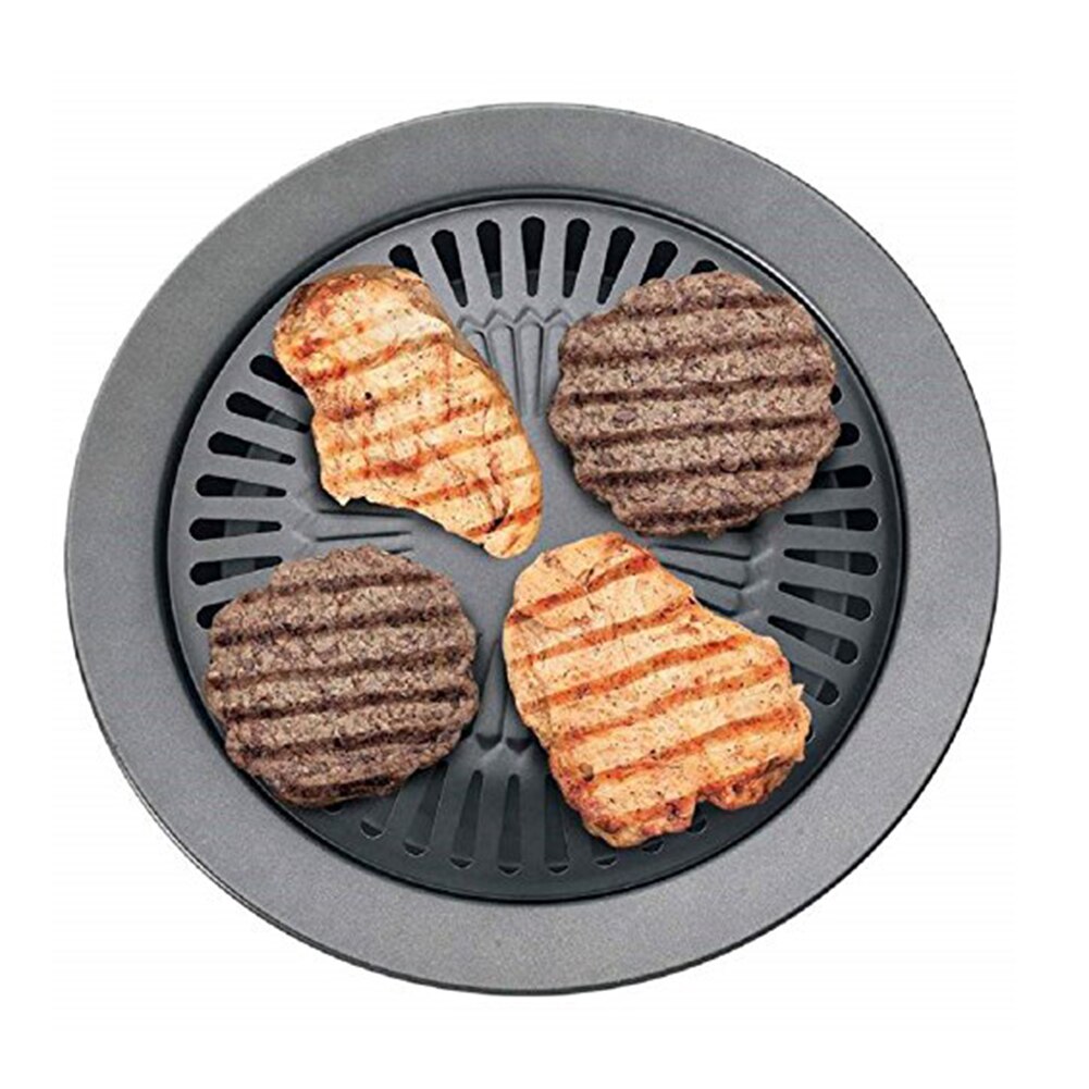 Udendørs røgfri non-stick grill grill bradepande komfur tallerken bbq køkkengrej