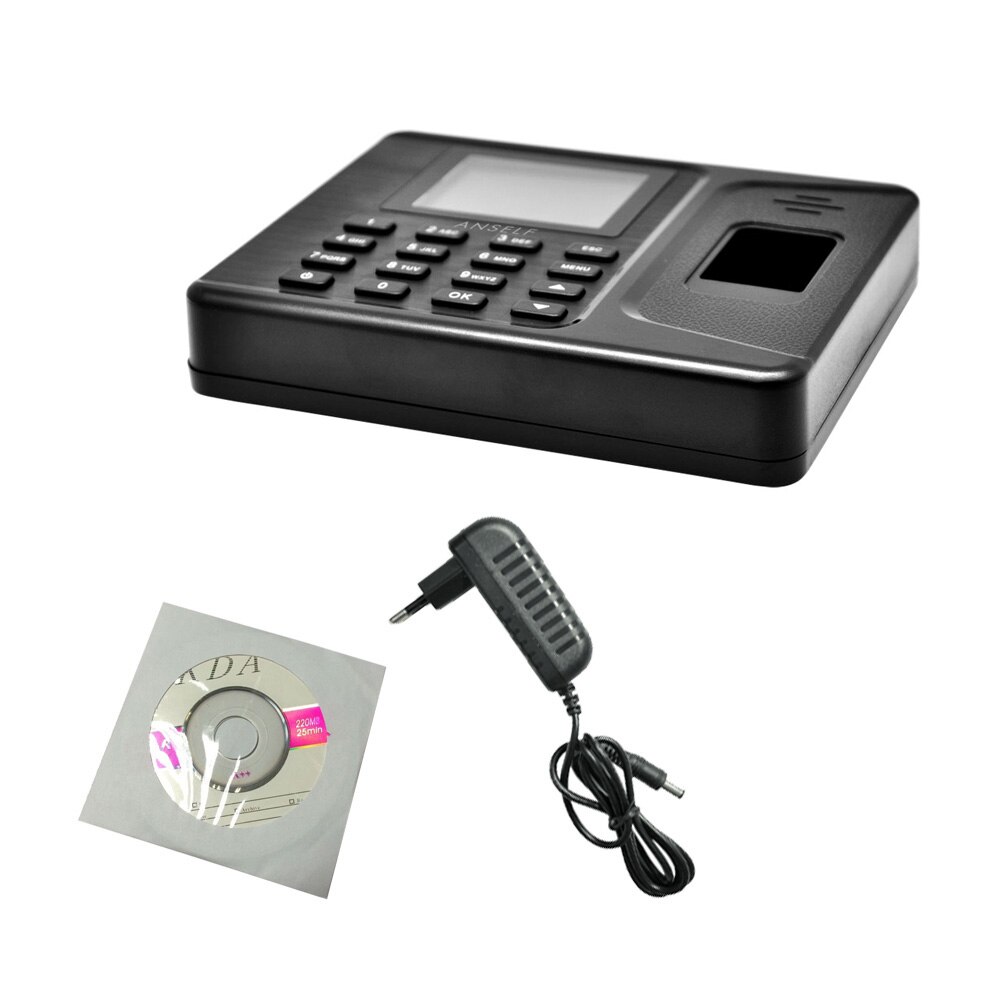 2.8" TFT LCD Display Biometric Fingerprint Attendance Machine DC 5V/1A Time Clock Recorder Employee Checking-in Reader A-E260