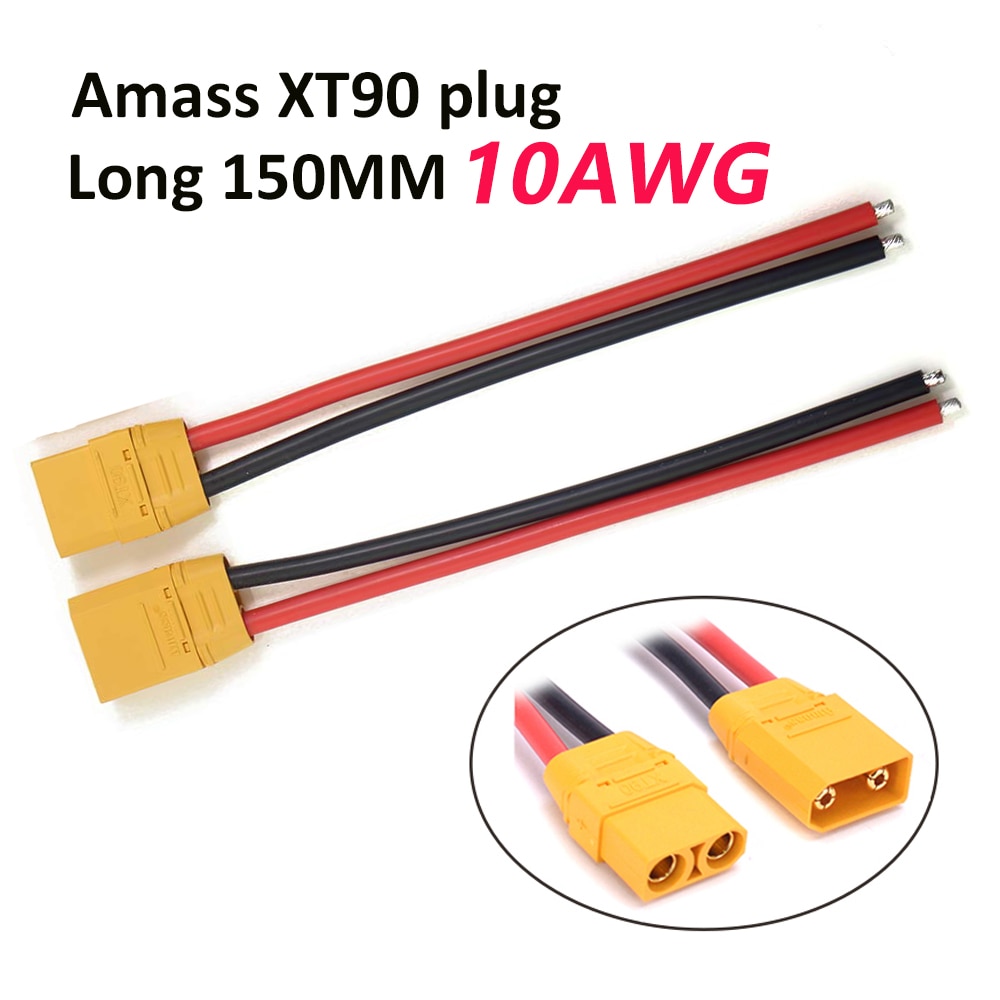 ACCUMULA XT90 Maschio Femmina Connettore Spina Trecce con 150 millimetri 10AWG Filo di Silicone RC Batteria del Cavo di Legare per RC Lipo batteria