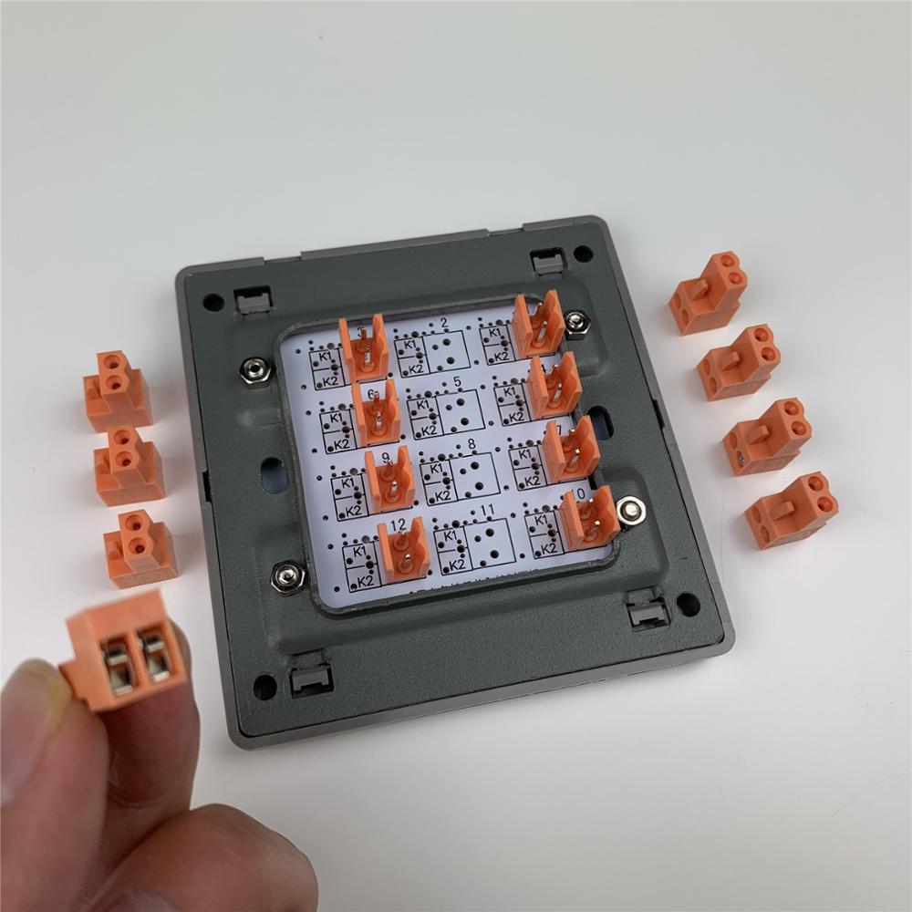 8 gang button wall dry contactor node self reset light switch 86 module for kc868 smart home control system diy