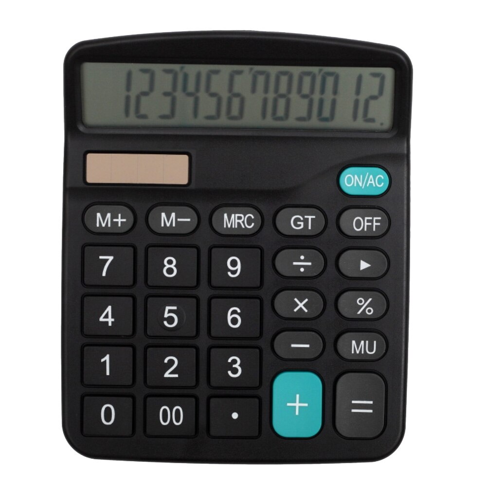 12-Digit Solar Powered Large Display Calculator Home Office Accountant Tools: Default Title