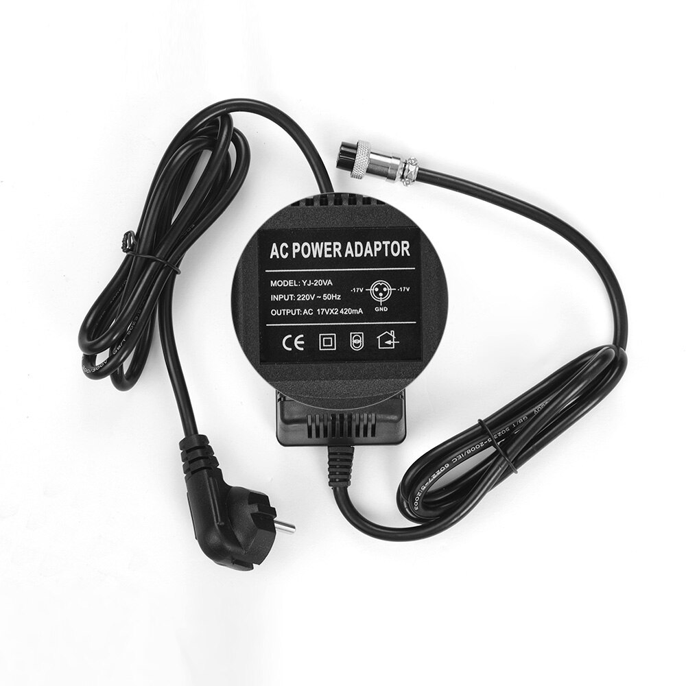 17v 420ma miksekonsoll mikser strømforsyning ac adapter 3- pins kontakt 220v inngang eu plugg /us plugg for valgfritt