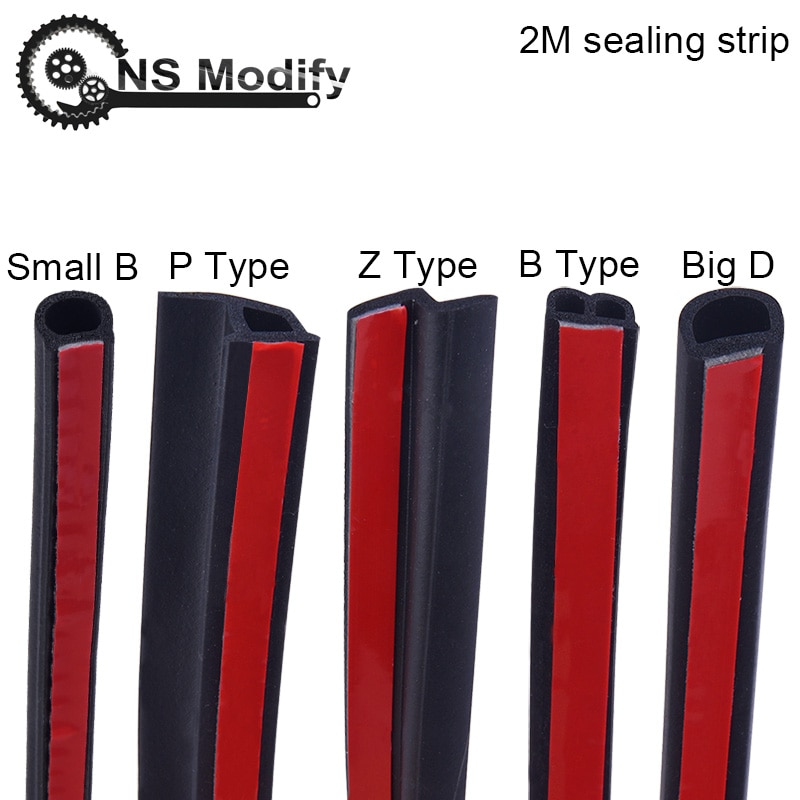 Ns modificeren 2m auto epdm rubberen afdichtstrip vorm bpz grote d kleine d autodeur beschermstrip geluidsisolatie auto accessoires