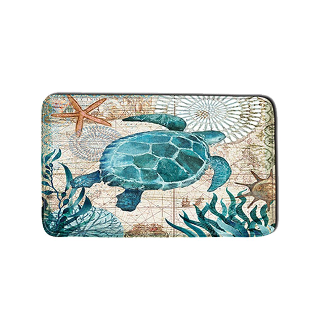 Printing Animal Bath Mat and Shower Curtain Set Absorbent Toilet Mat Bathroom Carpet Non-slip Foot Mat Microfiber Bath Mat: HGDD-40X60cm