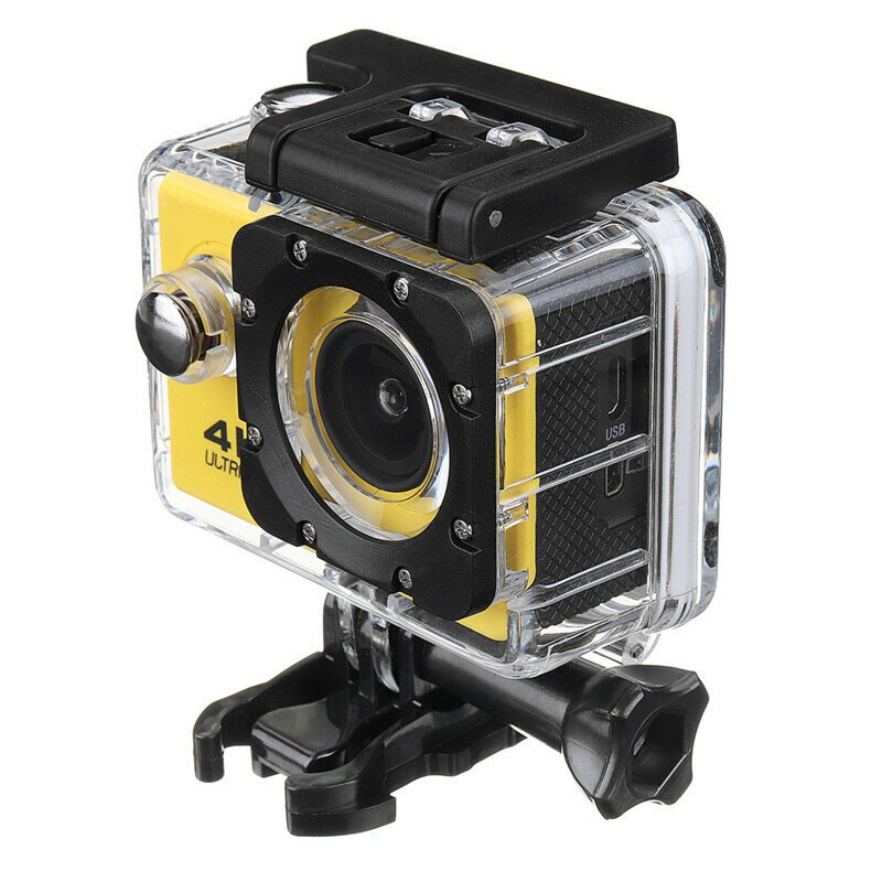 Wifi 4K 2Inch 1080P Ultra Hd Waterdichte Sport Camera Actie Dvr Camcorder: Geel