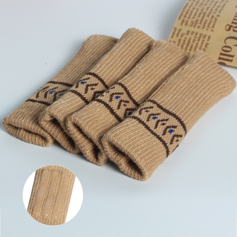 Ensemble de 4 pieds de chaise tricotés, chaussettes, modèles en Silicone, couvre-pieds de Table, Protection du sol, réduction du bruit mobile