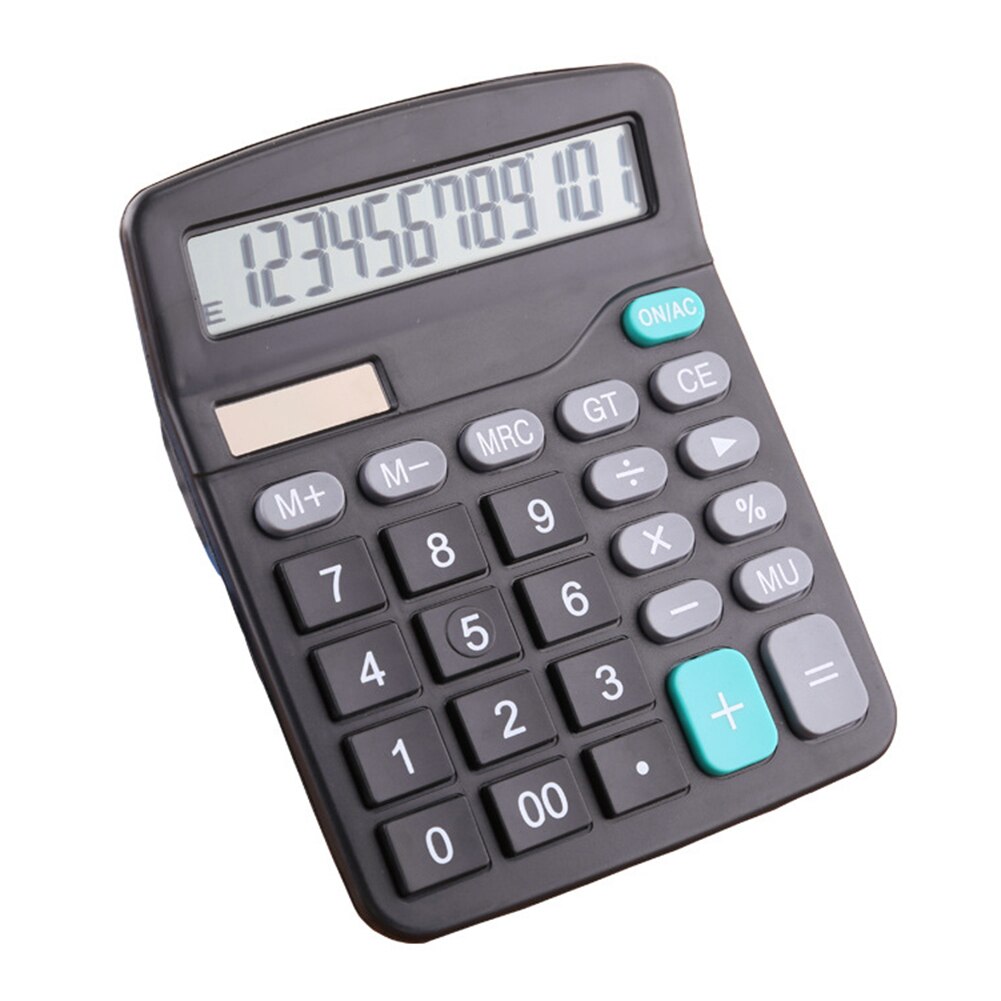 12-Digit Office Finance Calculator Calculate Commercial Tool Solar Battery Basic Electronic Calculator Solar Battery Dual Power