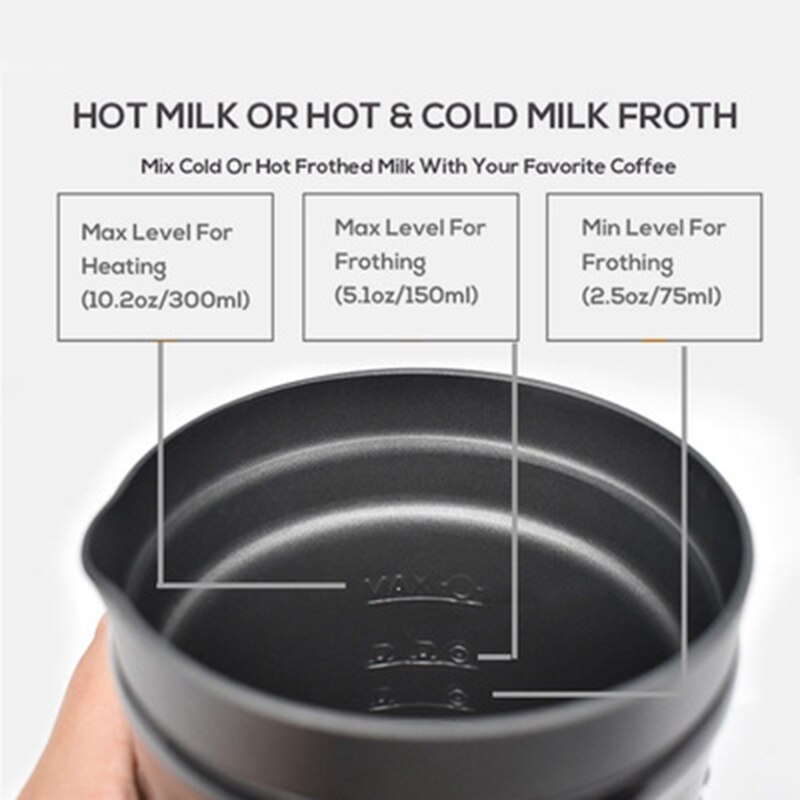 Melkopschuimer, Automatische Melkopschuimer, Grote Capaciteit Automatische Schuim Maker Voor &amp; Koud Melkschuim, koffie Eu Plug Een