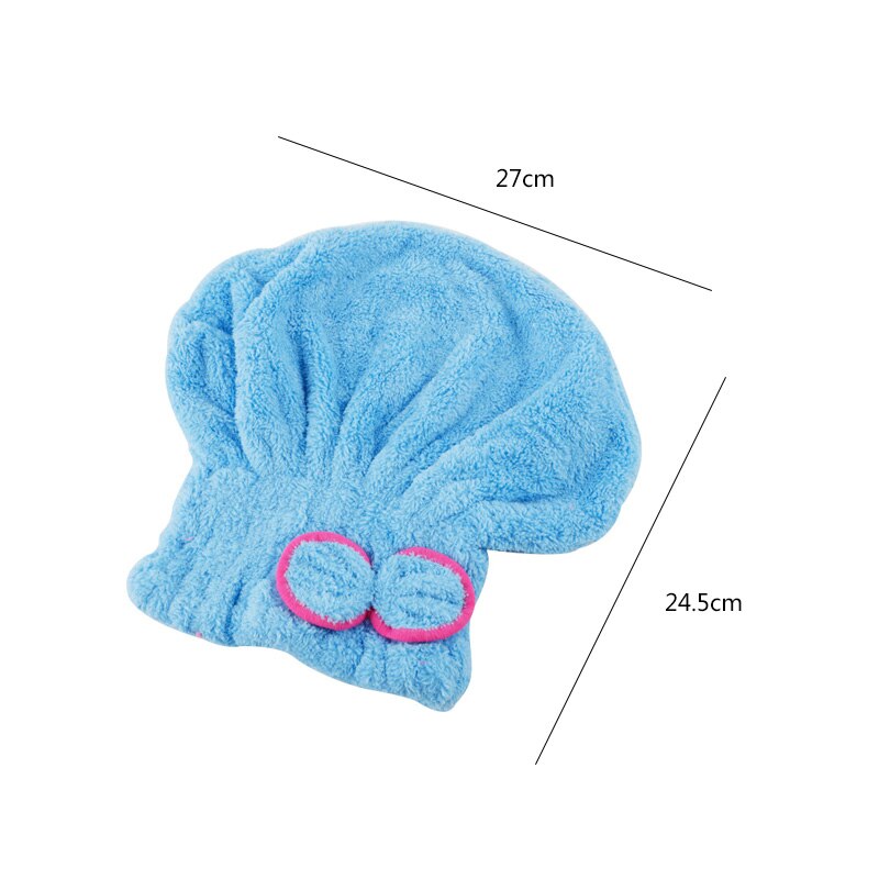 Microfiber Shower Caps Bath Cap Turban Solid Quickly Dry Hair Hat Women Cap Bath Drying Towel Head Wrap Hat Bathroom Accessories