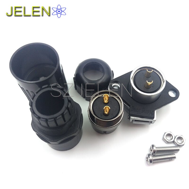 HE20, 2 pin plug (female) , 2 pin socket(male),cable connector, Car power charging connector 2 pin, Waterproof dustproof