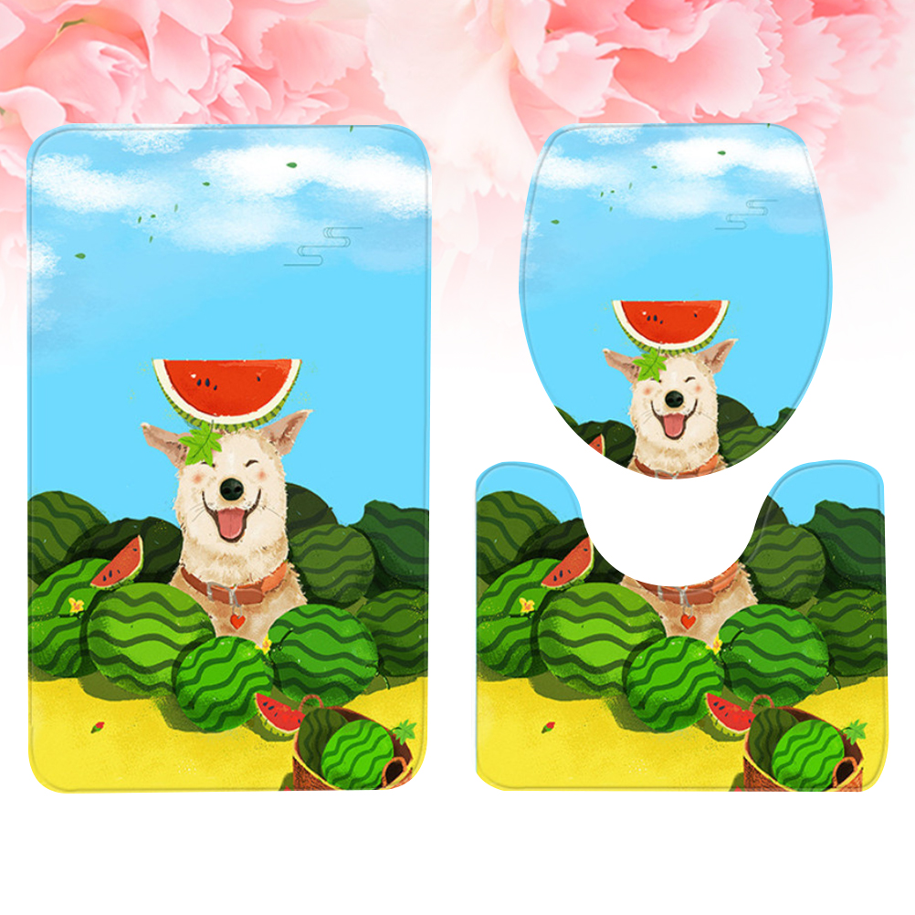 Badkamer Matten Set Anti-Slip Duurzaam Hond Vloermat Wc Mat Voor Badkamer Wc