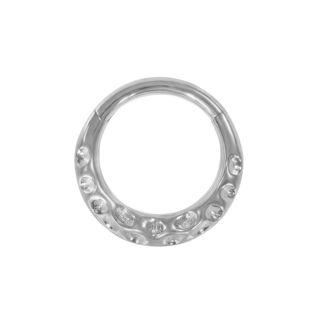 Wreath Septum Nose Ring Piercing Water Clicker 316L Stainless Steel Daith Clicker Helix Cartilage Earring BodyJewelry: Imitation Rhodium Plated