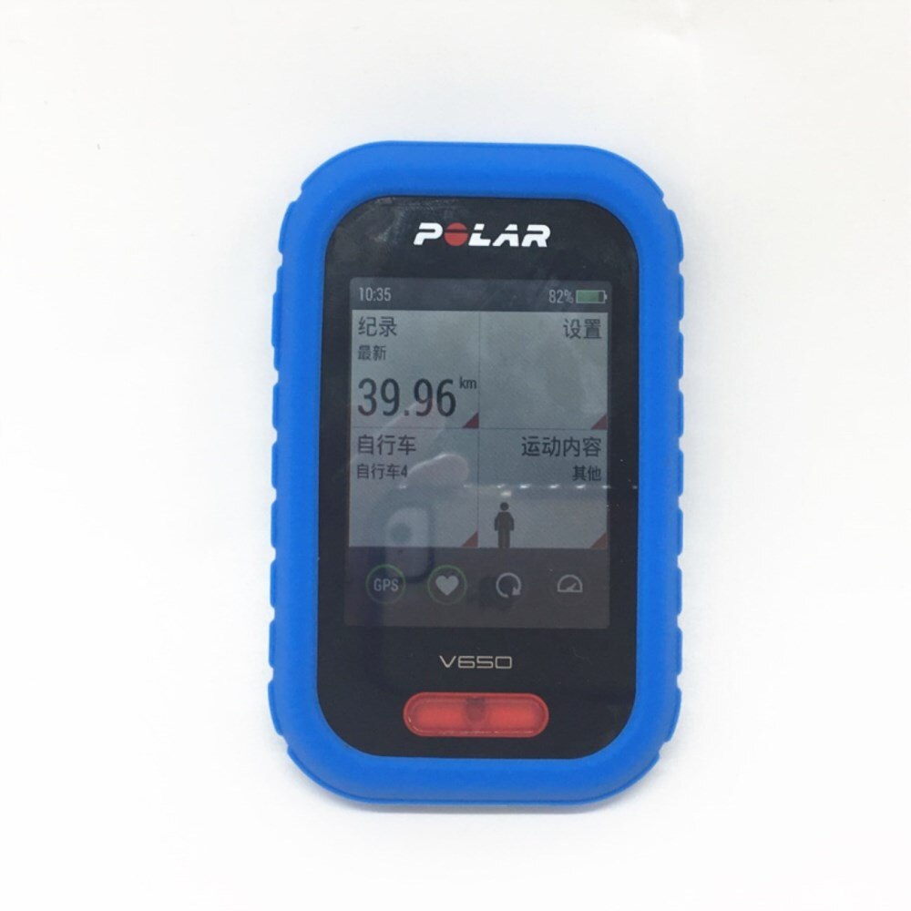Funda protectora de silicona para ordenador de bicicleta POLAR V650 GPS,: 1pc Blue