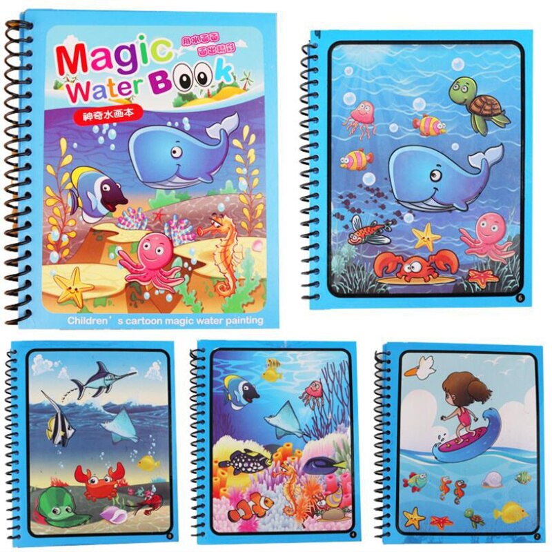 Fai da te di Acqua Magica Libro Incredibile Universo Spazio Colorazione Tavolo Da Disegno Pittura di Doodle & Magic Pen Giocattoli per I Bambini di Natale Del Bambino regalo