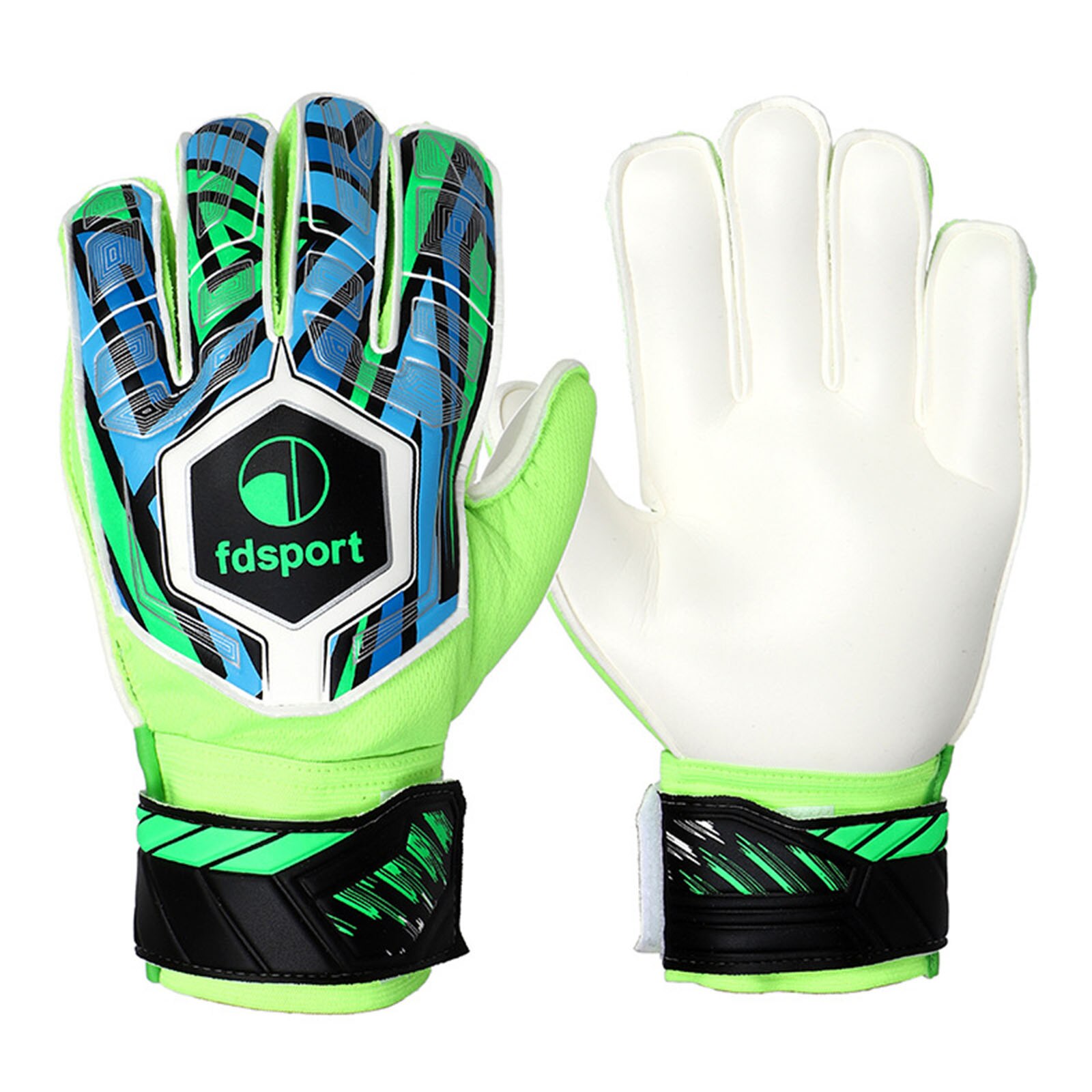 Guantes de látex de doble capa para uso en exteriores, guantes para portero, Mamba, para niños, , duradero: Green S