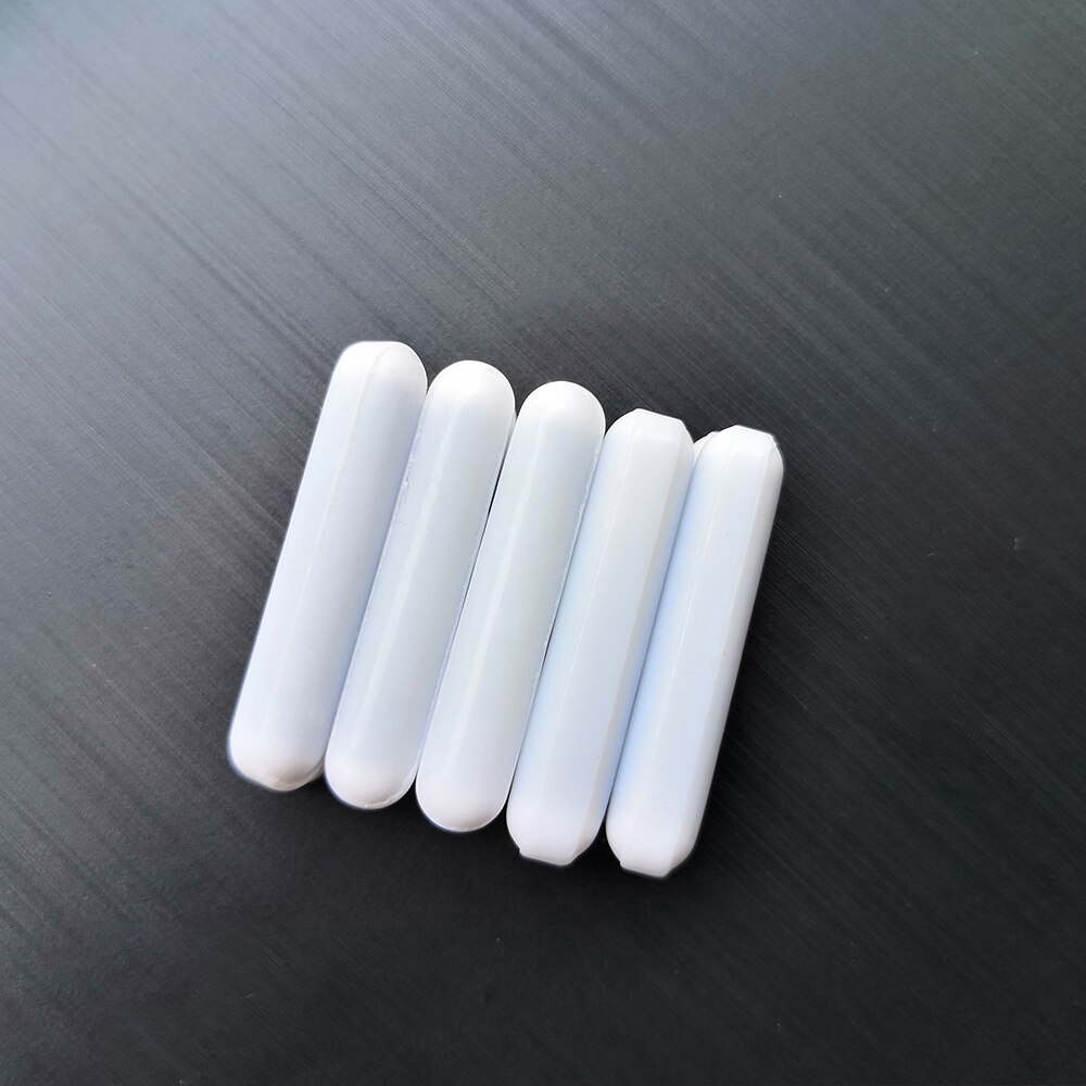 C6x30mm Laboratory Magnetic Stir Bar PTFE Plain Stirring Bars without Pivot Ring white Spinbars ,cylinder shape , 10pcs