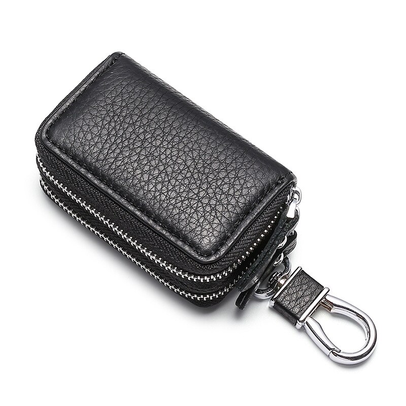 Capa de couro para chave de carro, bolsa portátil leve com dupla camada para chave inteligente de carro sci88