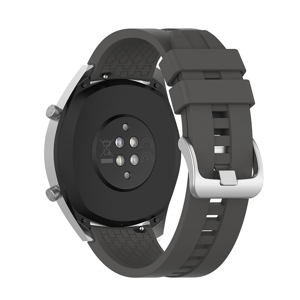 Sport silikone urbånd 22mm til huawei ur gt aktiv / klassisk ære magi hurtig frigivelse armbåndsrem til smart ur: Grå