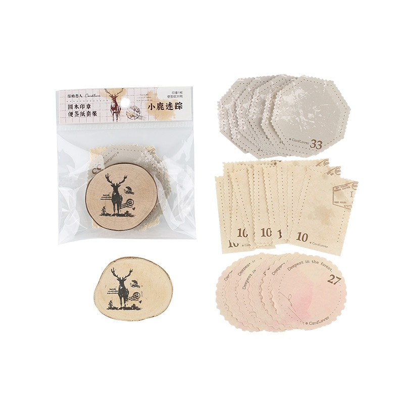 Djur skog vintage trästämplar set gummitätning för gör-det-själv pappersvaror scrapbooking handbok dagbok brev dekor