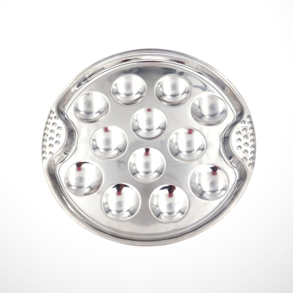 Stainless Steel Escargot Dish Server 12 Positions Baked Snail Plate Kitchen Serving Utensil