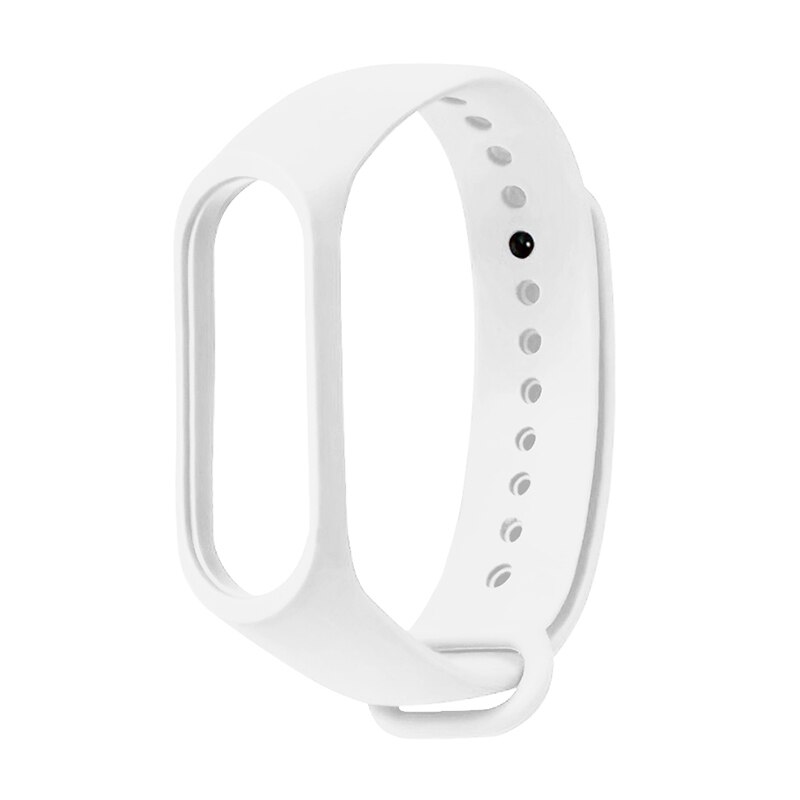 Bracelet For Xiaomi Mi Band 4 3 Strap Silicone Black Wrist Strap For Xiaomi MiBand 3 4 Wriststrap Bracelets Miband M3 M4: White