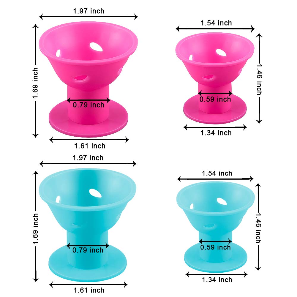 60 Stck Haar Rollen Silikon Blau Rosa Haar Lockenwickler einstellen Weiche Gummi Magie Haar Curler Modeler Heatless Haircurlers