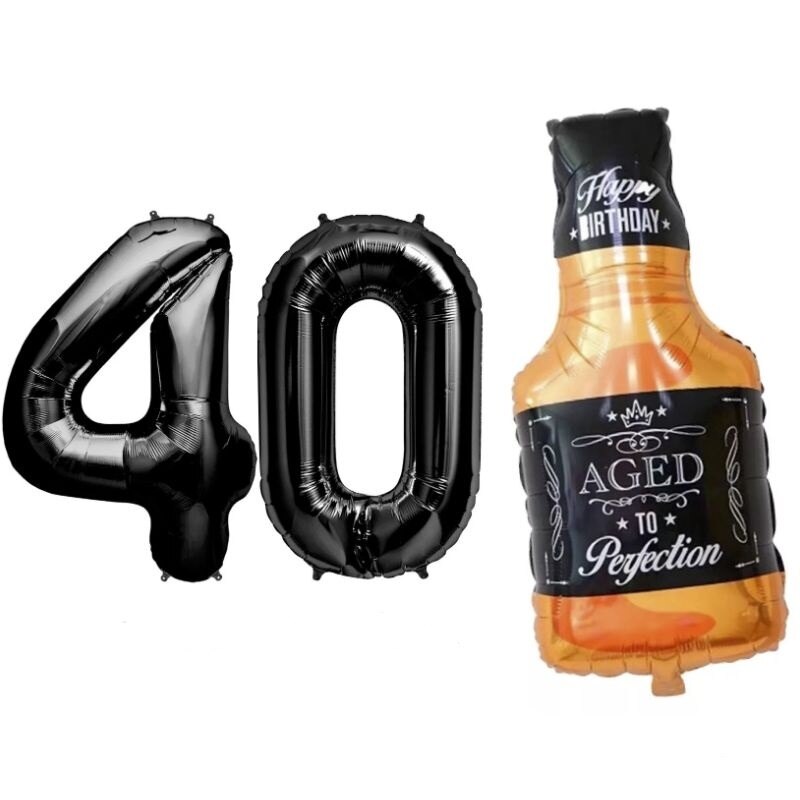 40inch Wedding Decoration Black Digital Balloon 18th Birthday Party Giant Number Balloon Baby Shower Balloon