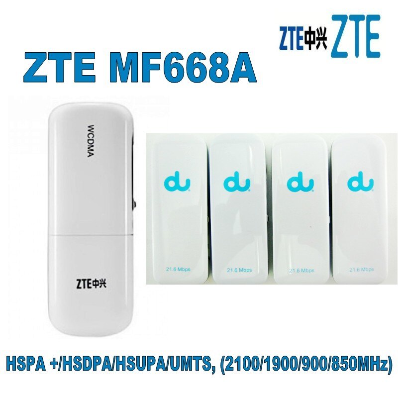 Desbloqueado ZTE MF668A UMTS HSPA + 21Mbps USB Surf Stick